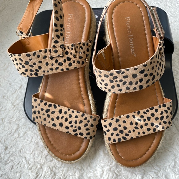 Pierre Dumas MAGIC 1 CHEETAH PRINT platform sandals 6.5 - Picture 2 of 7